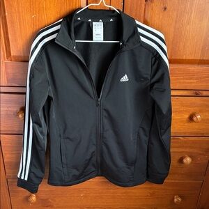 Adidas Black Jacket with White Accents size small nwot